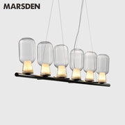 马斯登现代简约云石长桌餐吊灯设计师餐吊灯创意艺术餐厅吧台吊灯