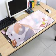 夏目友人帐鼠标垫可爱女生锁边防滑大小号加厚二次元电脑办公桌垫