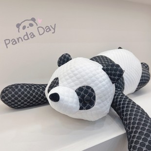 ins网红冰豆豆可爱熊猫抱枕，靠垫沙发床头，装饰靠枕居家办公室腰靠