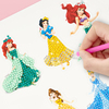 迪士尼儿童钻石贴画手工diy材料女孩女童益智玩具，贴纸画爱莎公主