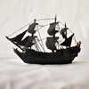 加勒比海盗船模型j小型黑珍珠，号欧式帆船，鱼缸造景摆件汽车饰品