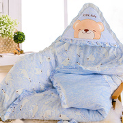新生儿包被秋冬季初生婴儿抱被冬款加厚宝宝外出襁褓抱毯被子用品