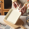 家用北欧创意网红陶瓷烤碗烤盘子菜盘带手柄早餐焗饭烘焙烤箱餐具