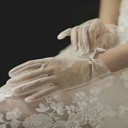 新娘手套蕾丝白色结婚手套婚庆婚礼白纱婚纱配饰短款复古手套