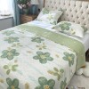 韩式纯棉绗缝被床盖三件套清新床单，床垫全棉机洗四季两用双面水洗