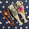 创意可爱便携木筷子勺子，套装日式布袋餐具套装筷子套