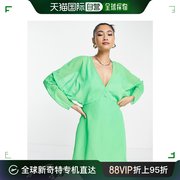 香港直邮潮奢 ASOS 女士设计柔软蝙蝠袖迷你连衣裙