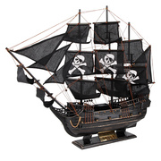 黑珍珠号加勒比海盗船模型工艺船，仿真木船实木质帆船复古摆件