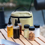 户外野炊烧烤便携调味瓶组合套装调料盒调味罐收纳包旅行野营用品