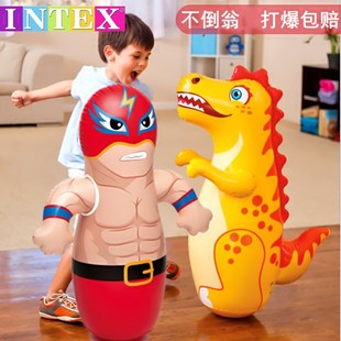intex不倒翁儿童充气玩具宝宝益智立式加厚家用幼儿，锻炼拳击沙袋