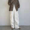 日系白色工装裤男美式古着宽松直筒伞兵裤子vibe机能风多口袋长裤