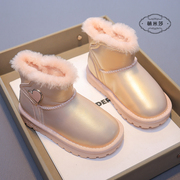 女童雪地靴棉鞋2023宝宝，冬季加绒加毛女孩，防滑儿童雪地棉保暖