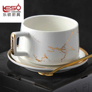 江西景德镇陶瓷咖啡杯咖啡杯碟，欧式小意式咖啡杯，ins带盖带勺精致