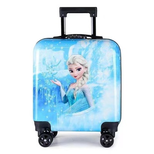 爱莎公主儿童行李箱可坐骑艾莎拉杆箱女孩万向轮，18寸旅行箱可登机