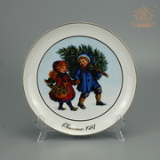 盘子装饰墙挂盘家居摆设欧式圣诞纪念盘复古陶瓷摆盘创意摆件