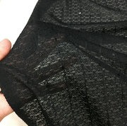 黑色亮片 色织竖条纹 镂空针织服装面料 罩衫吊带连衣裙布料 