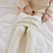 秋冬季加厚加绒奶白色，连裤袜日系甜美lolita保暖jk白色打底裤袜女