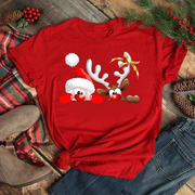 Merry Christmas T shirt 2023新年圣诞节圣诞老人麋鹿T恤亲子装