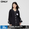 ONLY春季时尚休闲V领长袖开衫棒球服卫衣女12339R003