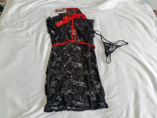 D45-25女式情趣性感蕾丝床上旗袍样式吊带背心睡裙睡衣透明夏季薄