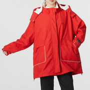 阿迪达斯红色外套女子新年款，运动服2024春季连帽夹克hz2995