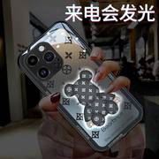 发光石墨立体熊适用于三星s24来电发光手机壳s23+保护套ultra情侣款玻璃A52外壳s21全包galaxys20高级闪光A52