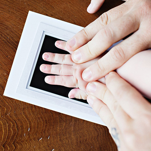 宝宝印泥婴儿手足印新生儿手，脚印安全环保，免接触一次性免洗印台