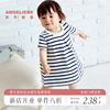安杰丽蓓女宝宝夏季小裙子，婴幼儿背心纯棉连衣裙，0-1-2岁薄款短袖