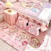 MIKKO联名地毯猫咪卧室床边毯儿童房少女心卡通毯可爱主卧地垫毯