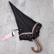 日本小洋伞!洛丽塔小碎花边公主，风!气质，长柄手动女士轻量晴雨伞