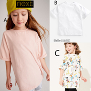 next英国女童大童可亲子白色粉色短袖，宽大纯棉t恤962-258
