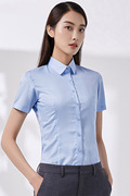 女短袖夏季韩范OL学生正装商务小领衬衣工装工作服上衣职业白衬衫