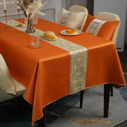 中式桌布轻奢高级感茶几布艺，欧式酒店长方形台布定制防水餐桌布