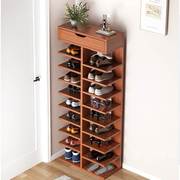 门口小鞋柜迷你经济型40公分加高立式简易鞋架木制家用小户型鞋柜
