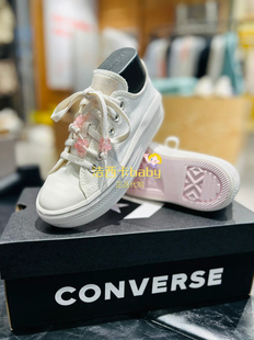 Converse匡威 女花朵刺绣松糕底超轻增高低帮帆布鞋 A10085C