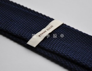 Perry Ellis外贸原单男士韩版领带针织领带6cm藏蓝男正装编织领带