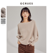 gcrues2024年春装韩版韩版，蝙蝠袖外穿毛衣女，套头长袖宽松外穿