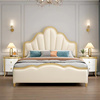 美式实木床1.8米主卧现代简约法式双人床轻奢公主床高箱储物婚床