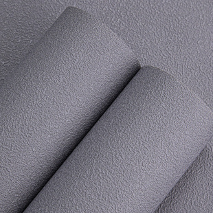 仿硅藻泥纹理灰色工业风墙纸，水泥灰浅灰色，服装店纯色素色工程壁纸