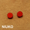 NIUKO服饰辅料 红色简约树脂面金属底钮扣针织衬衫纽扣子DIY专卖