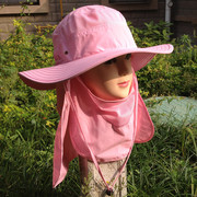 大檐夏户外运动防蚊丛林帽折叠防晒帽防紫外线遮阳帽子面罩渔夫帽