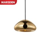 马斯登现代简约个性全铜灯具单头玄关餐厅卧室床头艺术长线小吊灯