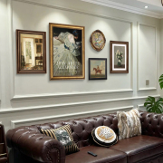 法式复古油画美式装饰画客厅挂画高级感沙发背景墙壁画组合田园画