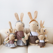 可爱兔子情侣毛绒玩具，一对布娃娃小白兔公仔，玩偶女孩睡觉床上抱枕