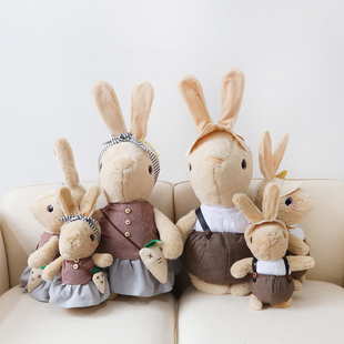 可爱兔子情侣毛绒玩具，一对布娃娃小白兔公仔玩偶，女孩睡觉床上抱枕