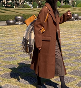 低调复古羊毛大衣韩国2023冬季女士长款西装，领羊毛呢外套