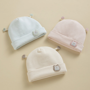 婴儿帽子秋冬款新生幼儿，0一1岁小月龄男女宝宝，套头帽可爱冬季胎帽