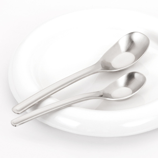 创意辅食元宝勺304不锈钢汤勺家用儿童吃饭调羹勺子长柄平底汤匙