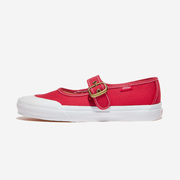 首尔的米家vans女鞋maryjane红色，帆布搭扣牛筋，底休闲滑板运动鞋