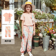 女童夏装运动套装短袖，洋气时髦大儿童，网红两件套小孩韩版
